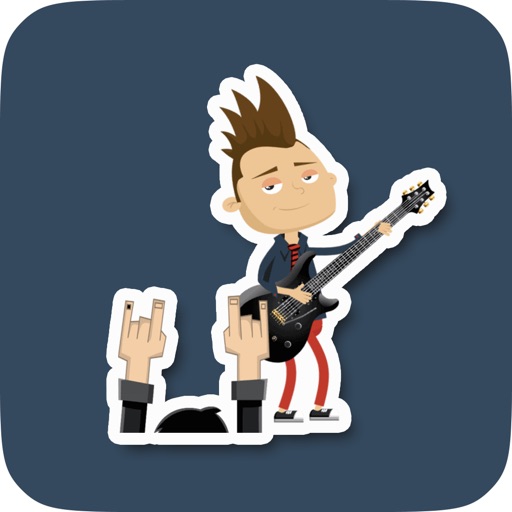 Animated Guitarist Stickers for Messaging